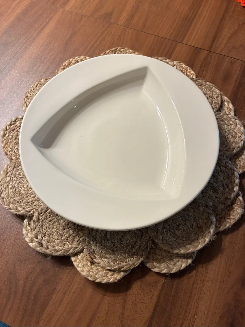 Homer Laughlin triangle pasta bowl
